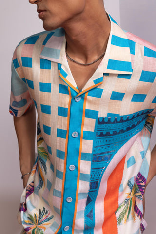 Beige dome gateway postcard polo co-ord set