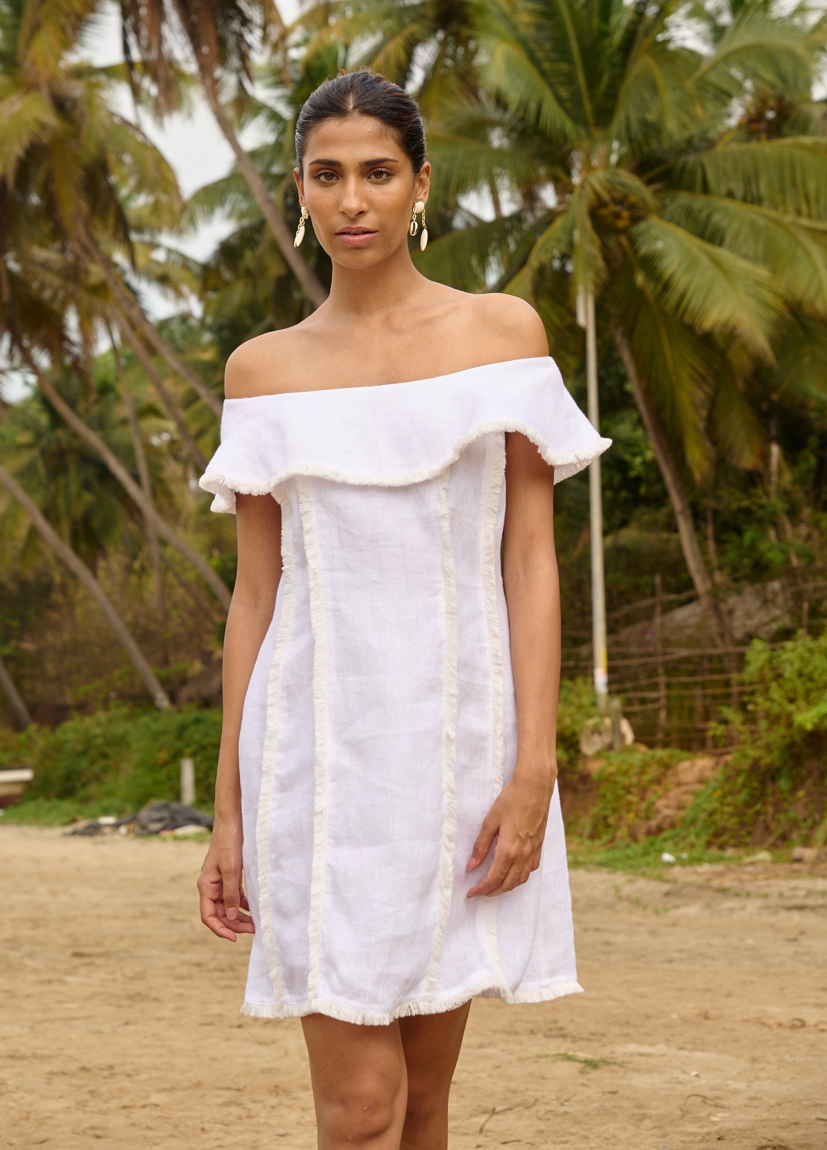Parih White short dress s / White / women Parih White short dress s / White / women