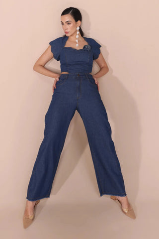 Blue denim co-ord set