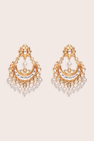 Earrings for Festive – Gold Yashi Kundan Earrings by Zevar by Geeta