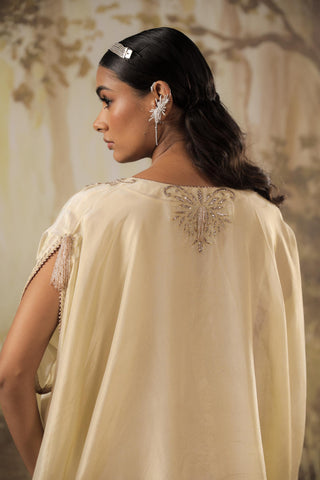 Ivory Kaftan Traditional Wear Embroidered Kaftan by Aashima Behl