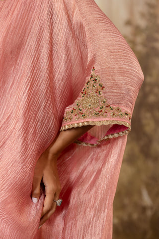 Pink Kaftan Traditional Wear Embroidered Kaftan by Aashima Behl