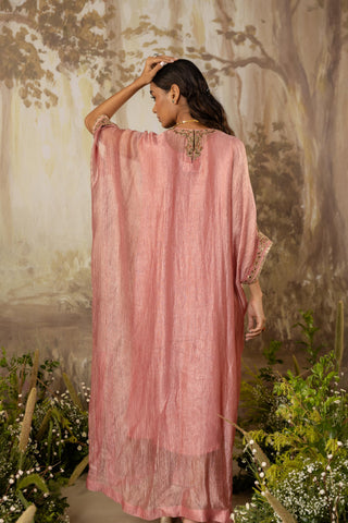 Pink Kaftan Traditional Wear Embroidered Kaftan by Aashima Behl