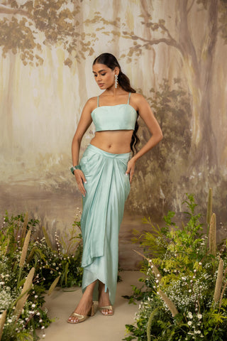 Blue ekaa zoe peplum jacket set