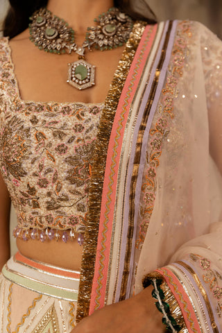 Multicolor Lehenga Indian Wedding Embroidered by Aashima Behl