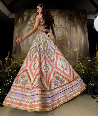 Multicolor Lehenga Indian Wedding Embroidered by Aashima Behl