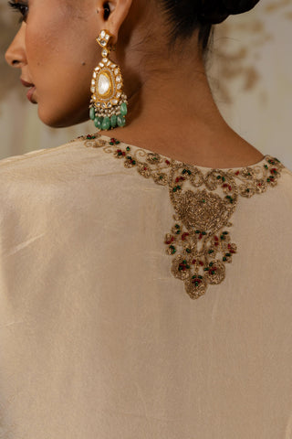 Sharara Set Indian Wedding Ivory Embroidered by Aashima Behl