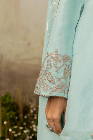 Gharara Set Indian Wedding Blue Short by Aashima Behl