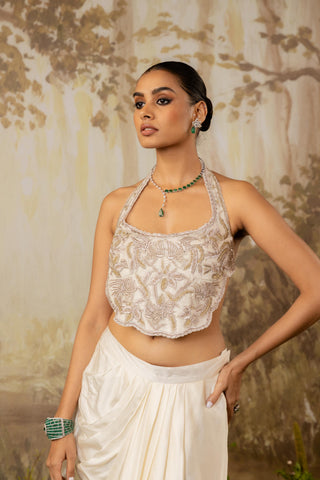 Cape Set Indian Wedding Ivory Long Cape by Aashima Behl