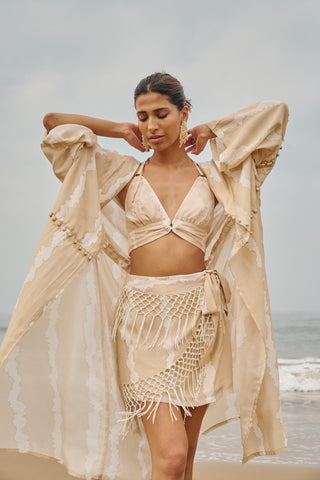 Multicolor feni wrap skirt