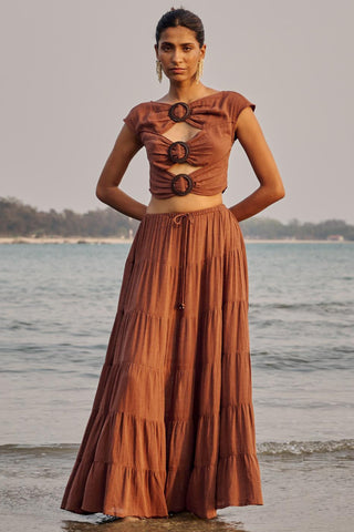 Brown diha skirt