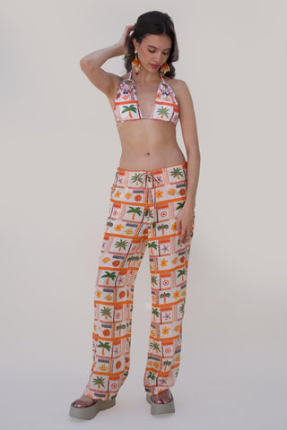 Multicolor bonnes vacances el ojo pant