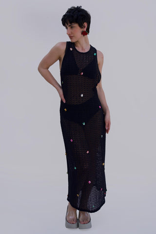 Black bonnes vacances emra dress