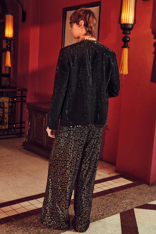 Statement Jacket Set for Contemporary Wear – Black Zeno by Itrh