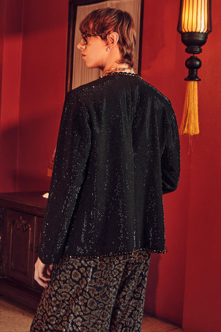 Statement Jacket Set for Contemporary Wear – Black Zeno by Itrh