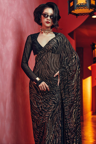 Embellished saree for Indian Wedding – Coco Saree Set by ITRH