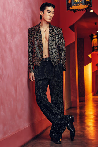 Blazer Set for Contemporary Wear – Aurelio Black Gold by Itrh