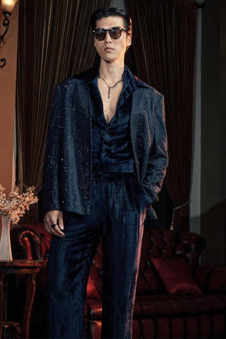 Jacket Set for Contemporary Wear – Midnight Blue Orion by Itrh