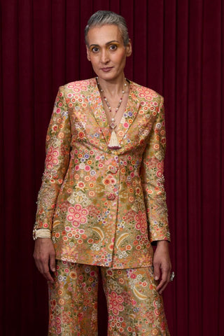 Green pulse jazz-e-jashn jacket set