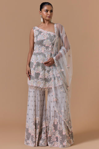 Sharara set for Indian Wedding – One Shoulder Navyaa by Nitika Gujral