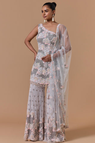 Sharara set for Indian Wedding – One Shoulder Navyaa by Nitika Gujral