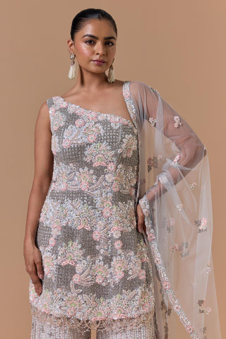 Sharara set for Indian Wedding – One Shoulder Navyaa by Nitika Gujral