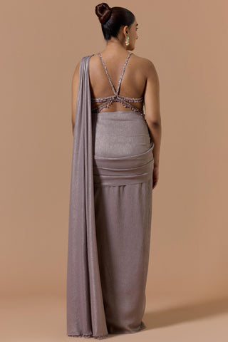 Shimmer saree for Indian Wedding – Mocca Navyaa by Nitika Gujral