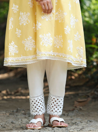 Yellow sira malgudi day kurta set
