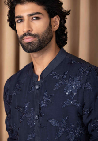 Sufian navy blue kurta and pant