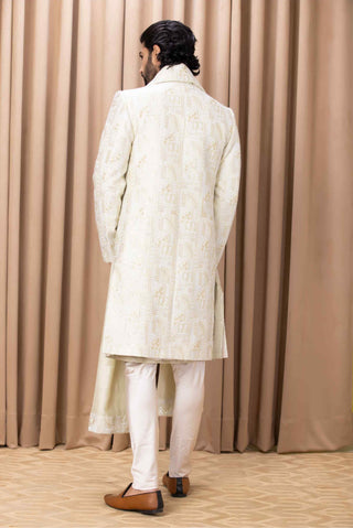 Zahid mint green sherwani set