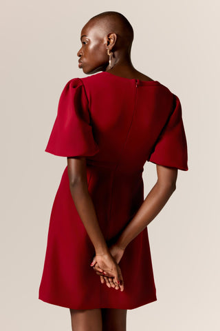 Red marisol eminence dress