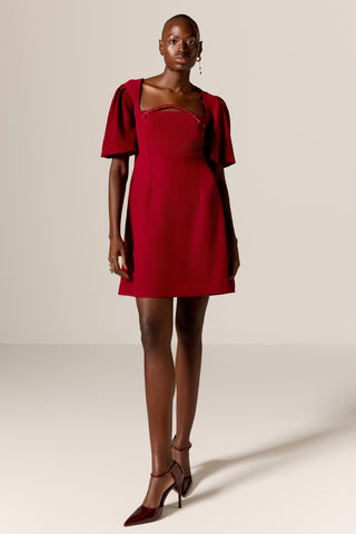 Red marisol eminence dress