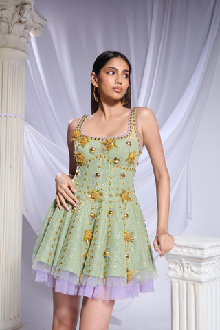 Dress Contemporary Wear - Green nebula nightfall by Papa Don't Preach