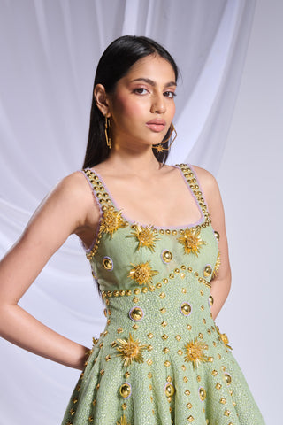 Dress Contemporary Wear - Green nebula nightfall by Papa Don't Preach