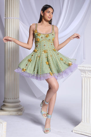 Dress Contemporary Wear - Green nebula nightfall by Papa Don't Preach