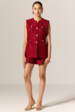 Red seren eminence co-ord set