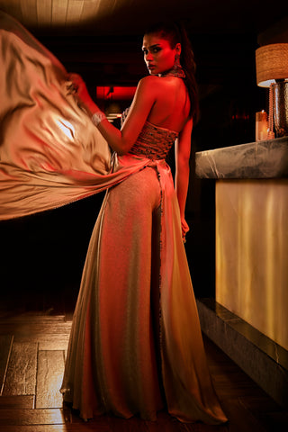 Jumpsuit for Contemporary Wear – Brown Taupe by Babita Malkani