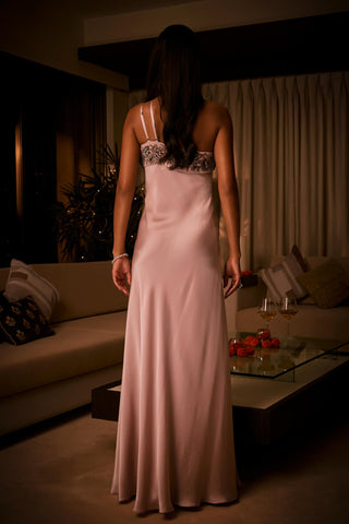 Cocktail Gown for Contemporary Wear – Pink One-Shoulder Ombre by Babita Malkani