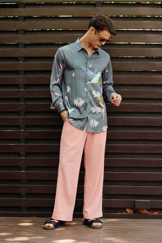 Multicolor exotic printed charm shirt with pants