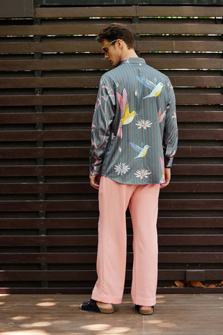 Multicolor exotic printed charm shirt with pants