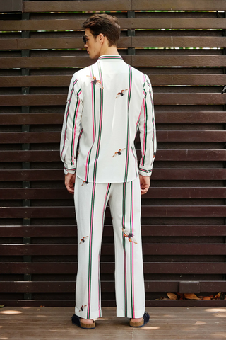 White duet shirt with pants