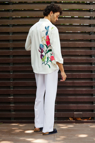 White blossom shirt with pants