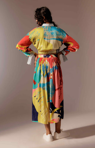 Juno cropped shirt and gathered skirt