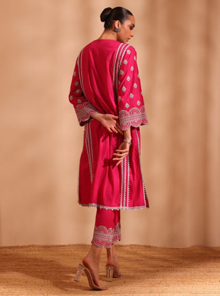 Pink maira malgudi day kurta set