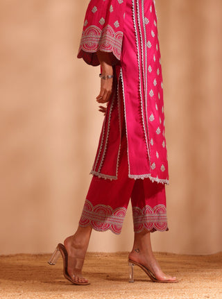 Pink maira malgudi day kurta set