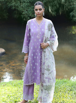 Blue maira malgudi day kurta set