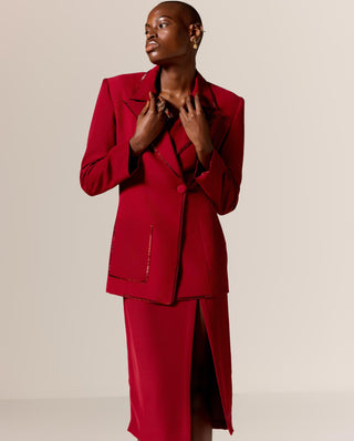 Red stella eminence co-ord set