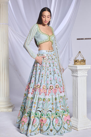 Lehenga Set Indian Wedding - Blue mystique by Papa Don't Preach