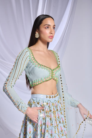 Lehenga Set Indian Wedding - Blue mystique by Papa Don't Preach