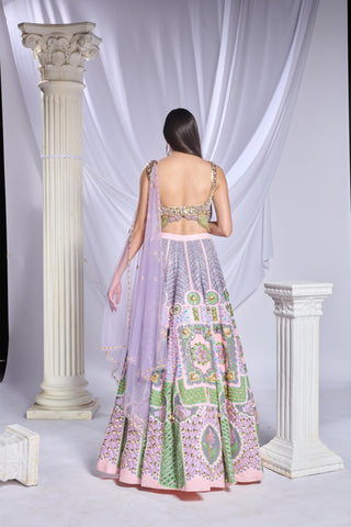 Peach bring your own fairytale dear dahlia lehenga set